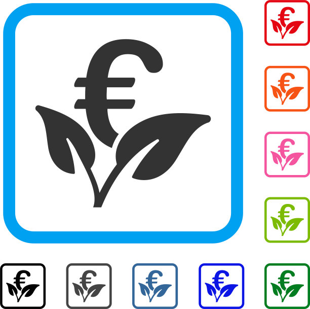 欧元创业萌芽框图标图片下载