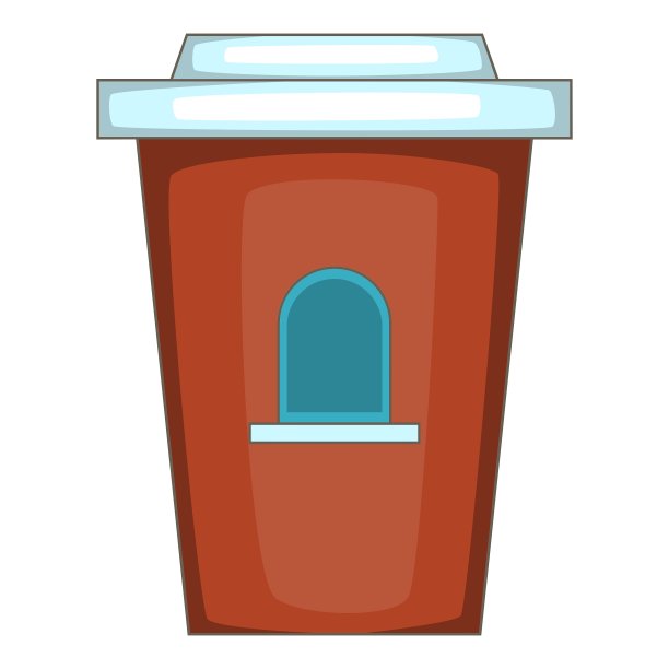 咖啡卖家图标卡通风格图片下载