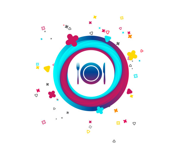 用叉和刀装盘图片下载