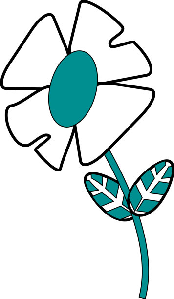 孤立的花朵图案图片下载