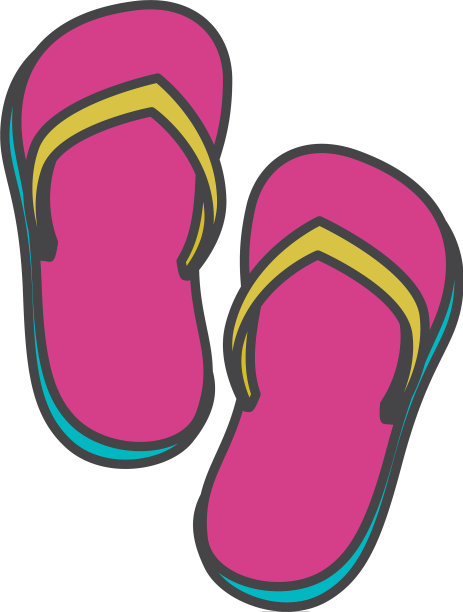 Flip flops孤立图标图片下载