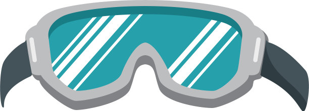 滑雪眼镜孤立图标图片下载
