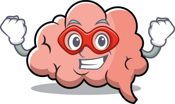 超级英雄脑人物卡通吉祥物图片下载