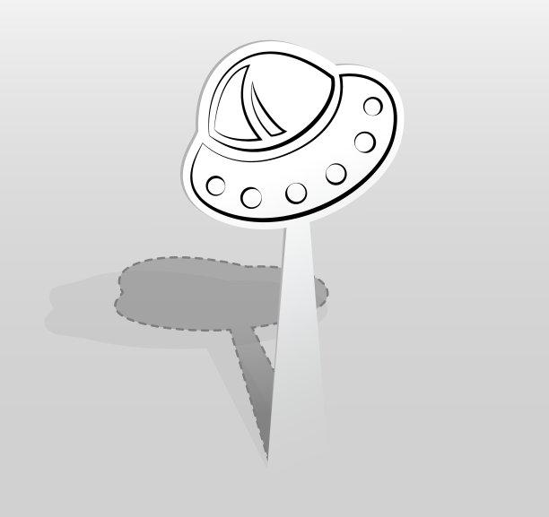 飞碟贴纸图片下载