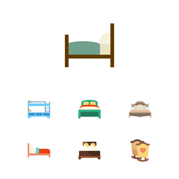 平房一套卧室床褥和图片下载