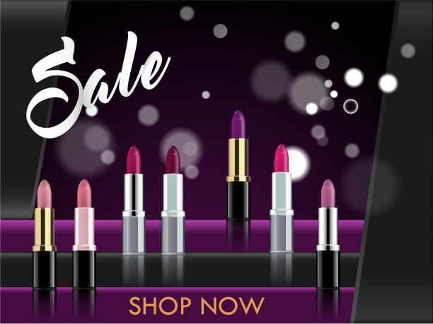 时尚口红杂志广告图片下载