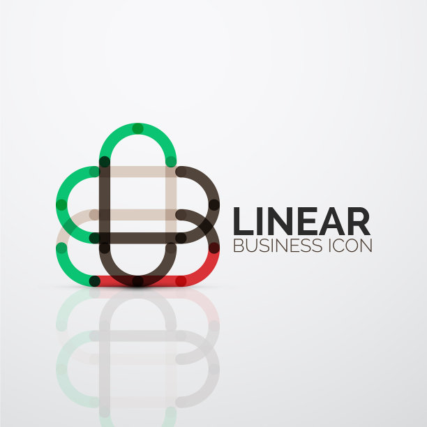 抽象的花朵或星星极简的线性图标图片下载