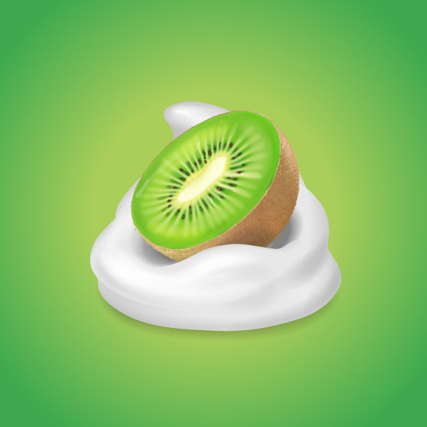 猕猴桃和酸奶水果和酸奶现实图片下载
