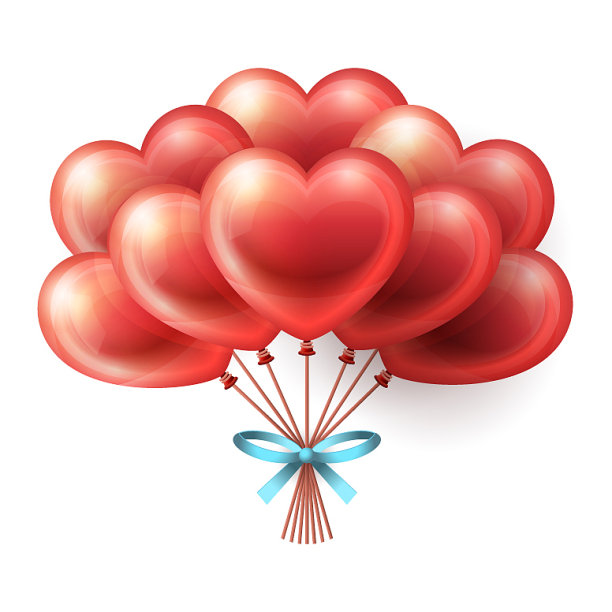 现实的卡通气球串图片下载