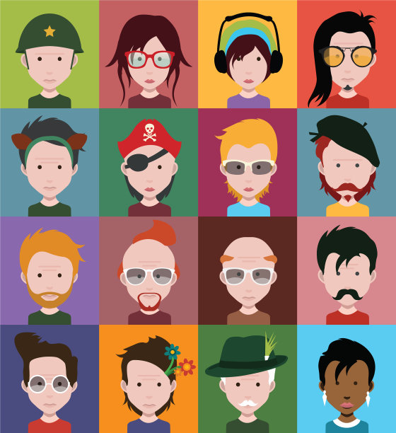 一组人物头像图片下载