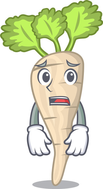 害怕吉祥物上的新鲜防风草图片下载