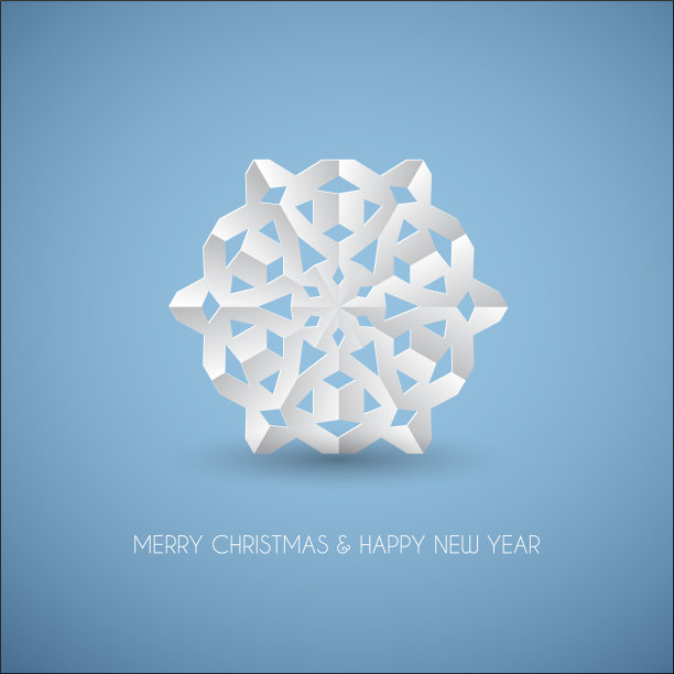 洁白的圣诞雪花图片下载