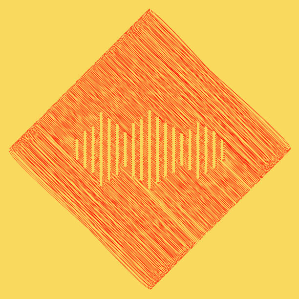 声波图标红色涂鸦图标图片下载