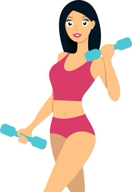 和她一起做运动的漂亮女运动员图片下载