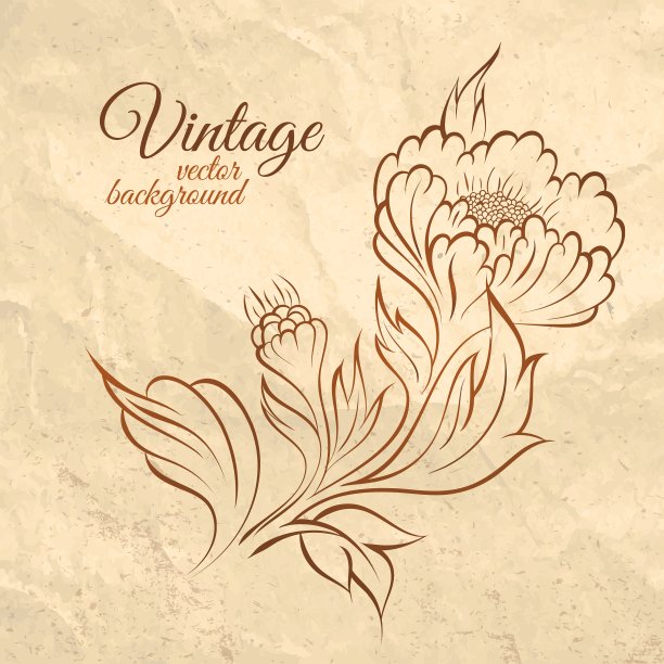 复古碎花背景图片下载