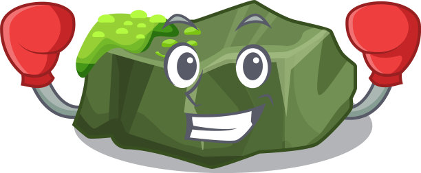 拳击卡通绿岩精品样品图片下载