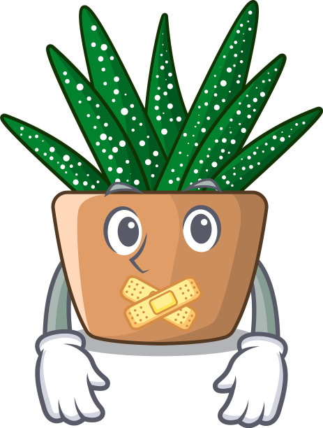 公园里无声的卡通斑马仙人掌植物图片下载