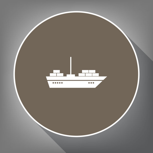 船的标志上有白色的图标图片下载