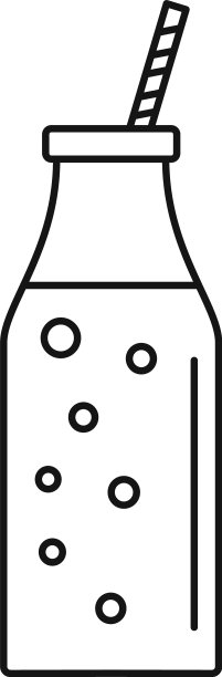 芒果冰沙图标轮廓风格图片下载