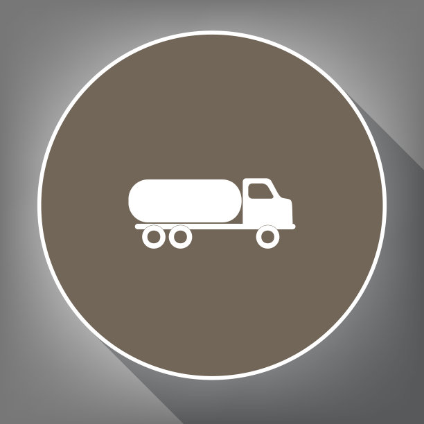 汽车运输标志白色图标棕色图片下载