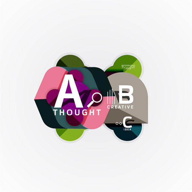 抽象几何选项信息图形横幅ab图片下载