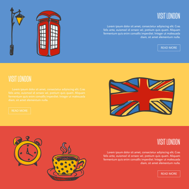 浏览伦敦旅游网站的横幅图片下载