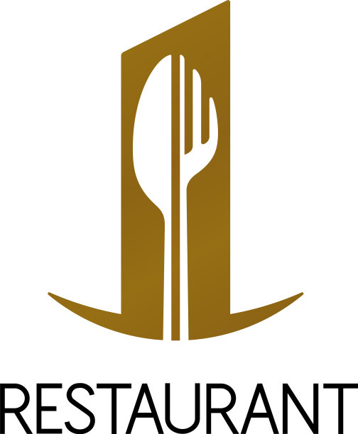 餐厅标志设计刀叉形状图片下载