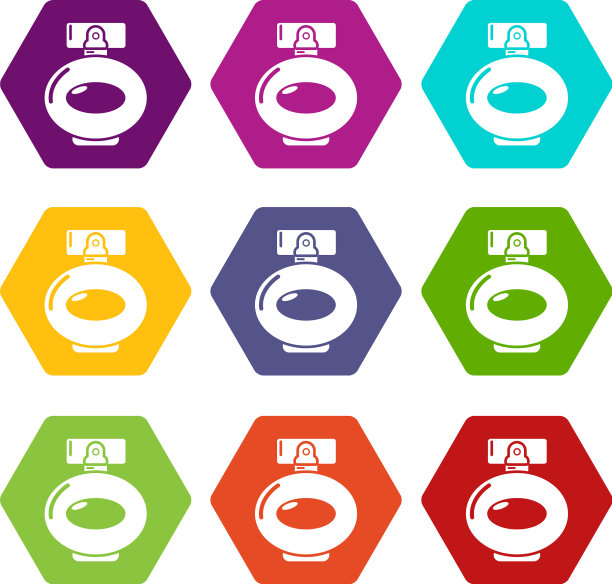 香水瓶喷雾图标集9图片下载