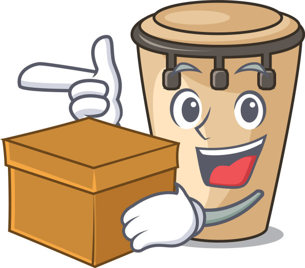 与盒子康茄卡通人物风格图片下载