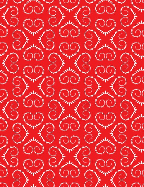 无缝心形图案复古漩涡扭曲图片下载