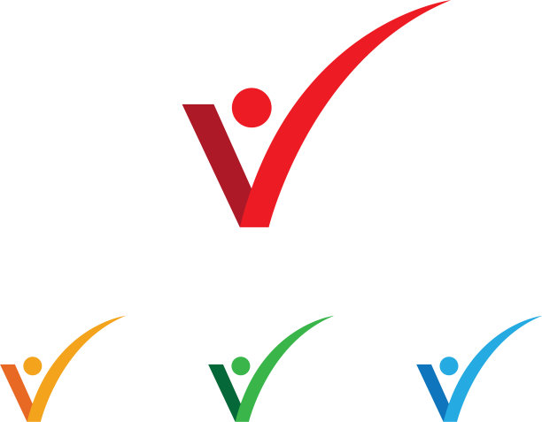 V字母Logo模板图标图片下载