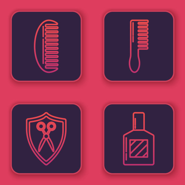 设线、发、刷、剪、发型师图片下载