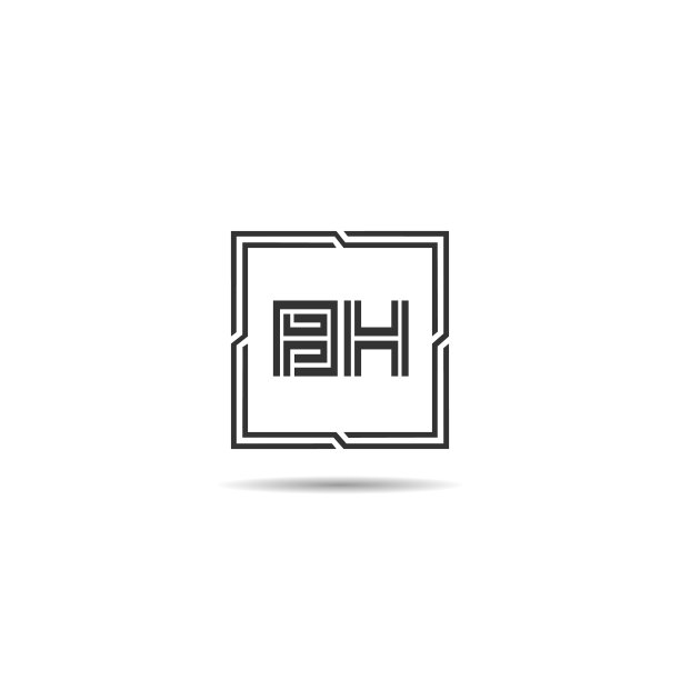 首字母BH Logo模板设计图片下载