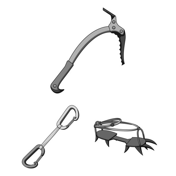 登山和登山的单色图标图片下载