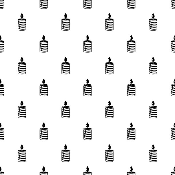 蜡烛假日图标简单的黑色风格图片下载