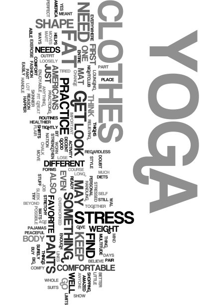 瑜伽衣文字云概念图片下载