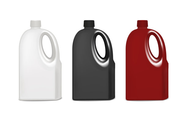 逼真模板空白彩色塑料瓶集图片下载