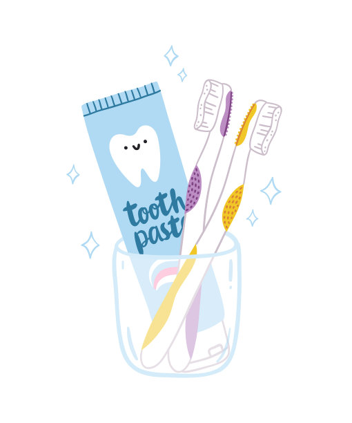 牙膏和牙刷卡通图片下载