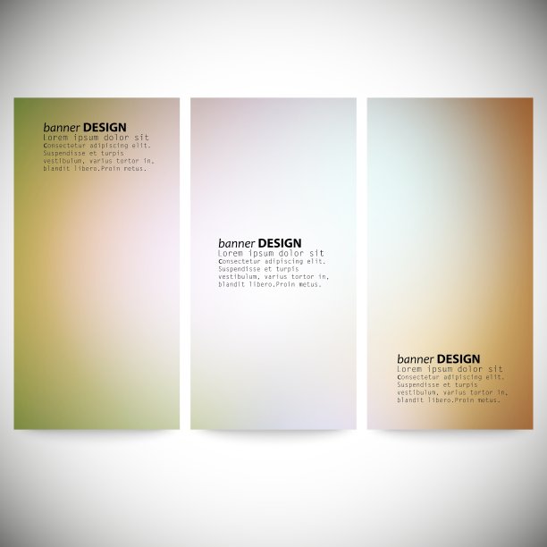 套竖条幅抽象画，五彩缤纷图片下载