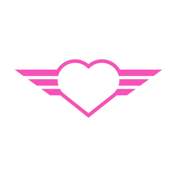 飞翔的爱情心翼图形图片下载