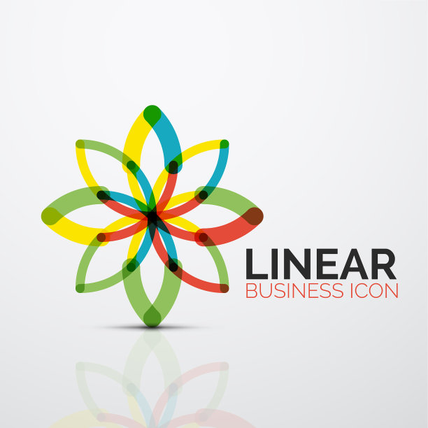 勾勒极小抽象几何线性事务图片下载