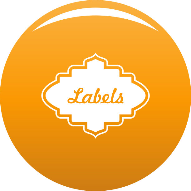 橙色标签图标图片下载