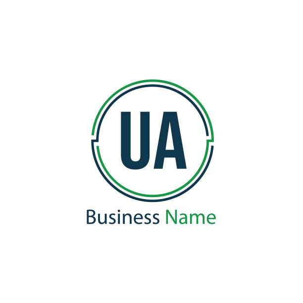 字母UA logo模板设计图片下载