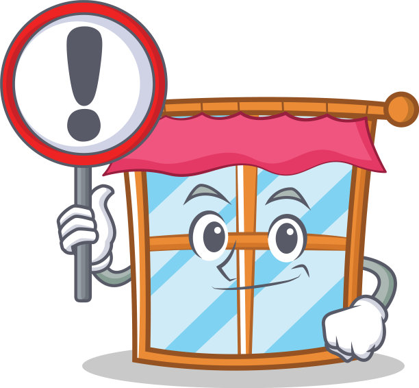 带有标志的视窗人物卡通风格图片下载