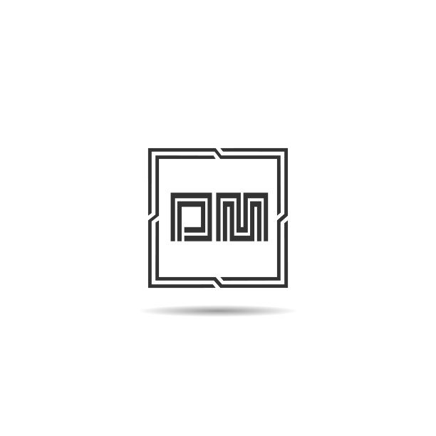 首字母DM标志模板设计图片下载
