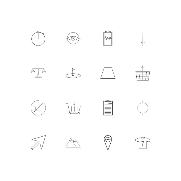 运动健身和娱乐线形瘦身图标图片下载