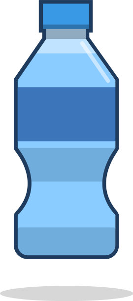 瓶装水图标在平面风格孤立上图片下载