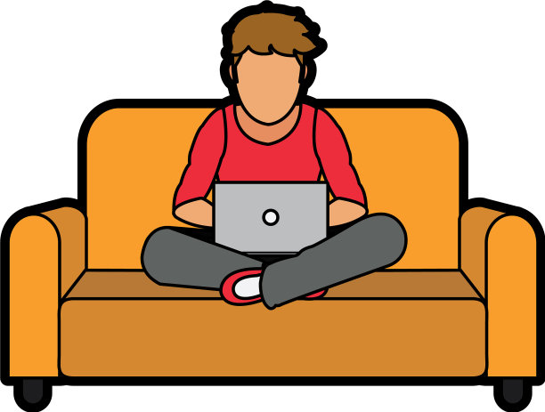 设计笔记本电脑的男孩图片下载