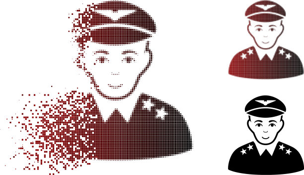 尘埃像素半色调军事飞行员图片下载
