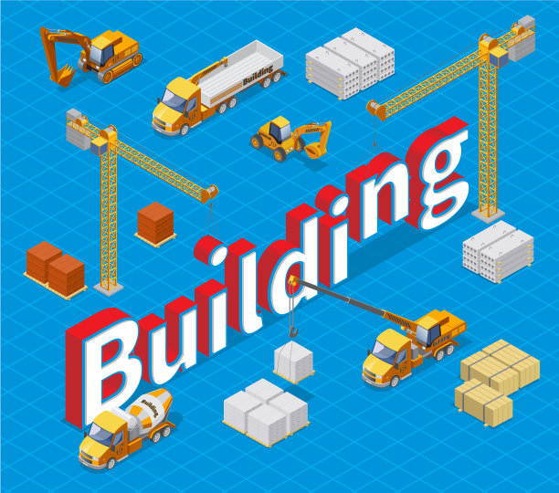 等距工业建筑概念图片下载